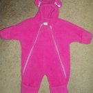 CORKY AND COMPANY Pink Fuzzy Fleece Snowsuit Girls Size 6-9 months