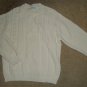 Natural ALEX CANNON Cable Knit Crewneck Heavyweight Sweater Mens XLARGE
