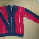 Red and Navy JOHN ASHFORD Heavyweight Sweater Mens LARGE