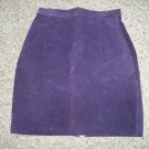 DONT STOP Fully Lined Purple Suede Leather Skirt Size 7-8 ~FREE SHIPPING~