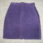 DONT STOP Fully Lined Purple Suede Leather Skirt Size 7-8 ~FREE SHIPPING~