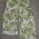 THE CHILDRENS PLACE Green Butterfly Print Convertible Cargo Pants Capris Girls Size 4