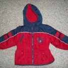 Red and Navy CARTERS Hooded Winter Jacket Parka Boys Size 24 months