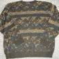 NORTHERN ISLES Brown Print Lightweight Sweater Mens XLARGE