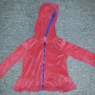PUMA Orange with Purple Trim Zip Front Hooded Velour Jacket Girls Size 3T (#991)