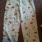 ALLISON RHEA Blue Penguin Flannel Sleep Pants Ladies LARGE (#1007)
