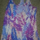 DELiA’s Purple Pink and Blue Print Racer Back Tank Top Ladies XSmall