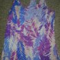 DELiA’s Purple Pink and Blue Print Racer Back Tank Top Ladies XSmall
