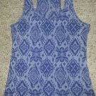 DELiA’s Blue Paisley Print Racer Back Tank Top Ladies Small