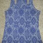 DELiA&acirc;��s Blue Paisley Print Racer Back Tank Top Ladies Small
