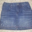 BABY GAP 1969 Embellished Denim Skirt Girls Size 5 Adjustable Waist