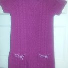 JILLIAN’S CLOSET Purple Cable Knit Short Sleeved Dress Girls Size 5-6