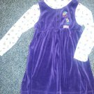 RUDOLPH Purple Velour Rudolph Themed Layered Look Dress Girls Size 6