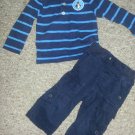GYMBOREE Navy Convertible pants CARTER’S Navy Striped COOL GUY Polo Boys 12-18 months