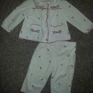 FIRST IMPRESSIONS White Velour Holiday Pant Set Girls Size 18 months