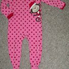 CARTER’S Santa Monkey Fleece Blanket Sleeper Girls Size 3T