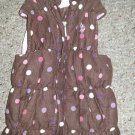 US POLO ASSN Brown Polka Dot Corduroy Quilted Vest Girls Size 3T