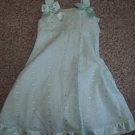 NWOT Satin Trimmed Light Green Eyelet BONNIE JEAN Sundress Girls Size 4