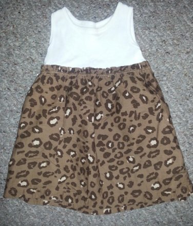HEALTHTEX Ribbed Animal Print Tank Dress Girls Size 18 months