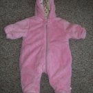 THE CHILDREN’S PLACE Pink Hooded Furry Snowsuit Girls Size 0-6 months