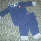 CARTER’S Navy Blue Sailboat Pant Set Boys Size 3 months
