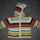 SECOND STEP Striped Hooded Heavyweight Cardigan Sweater Unisex Size 12 months