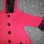 SOPHIE ROSE Red Heavy Fleece Hooded Scottie Dog Dress Coat Girls Size 12 months