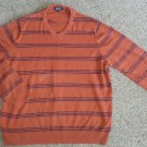 CHEROKEE Rust Striped Long Sleeved Pullover Mens Size XL