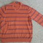 CHEROKEE Rust Striped Long Sleeved Pullover Mens Size XL