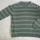 CHEROKEE Green Striped Long Sleeved Pullover Mens Size XL