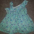 H&T Blue One Shoulder Butterflies and Stars Print Dress Girls Size 12 months