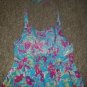 CHAPS Blue Tropical Floral Print Halter Dress Girls Size 12