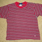 Red and Black Striped OSH KOSH Short Sleeved Top Boys Size 5