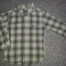 KRU Yellow Plaid Safari animals Long Sleeved Shirt Boys Size 4T