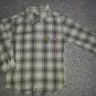 KRU Yellow Plaid Safari animals Long Sleeved Shirt Boys Size 4T
