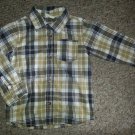 CRAZY 8 Brown Plaid Button Front Shirt Boys Size 3T