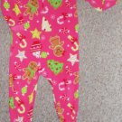 CARTER’S Pink Gingerbread and Candy Cane Blanket Sleeper  Girls Size 3T