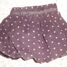 BABY GAP Brown Corduroy Heart Print Bubble Skirt Girls Size 2T
