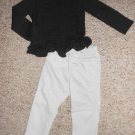 GARANIMALS Black Lacy Top Gray CHEROKEE Jeans Girls Size 24 months