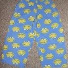 Homemade Flannel Sleep Pants Blue Frog Print Boys Size 2T 3T