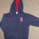 ADIDAS Navy Blue Hooded BOSTON RED SOX Sweatshirt Jacket Size 3T