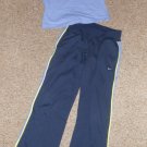 NIKE Blue Short Sleeved Top Navy Athletic Pants Outfit Girls Size 14 L (#870)
