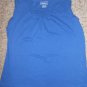 LL BEAN Blue Ruffled Trim Tank Top Girls Size 18 XL