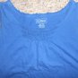 LL BEAN Blue Ruffled Trim Tank Top Girls Size 18 XL