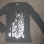 OLD NAVY Gray Dog Long Sleeved Top Girls Size 14 XL
