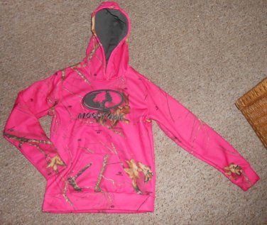 MOSSY OAK Pink Fleece Lined Hooded Pullover Girls Size 14-16 XL NEW