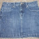 JUSTICE Embellished Stretch Denim Jeans Skort Girls Size 12