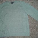 LANDS' END Green Crew Neck Sweater LARGE Ladies 14-16