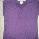 NEW Purple Lace Trimmed FASHION BUG Sleeveless Top Ladies Size 14-16