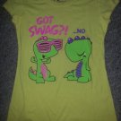 HYBRID APPAREL Yellow Got Swag Short Sleeved Tee Ladies MEDIUM